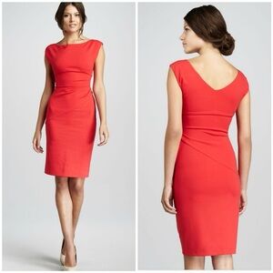 Diane von Furstenberg Jori Cap Dress Wowen Size 2 Poppy Red